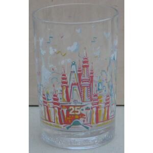 Walt Disney World 25th Anniversary "Remember The Magic" Souvenir Glass W/Donald